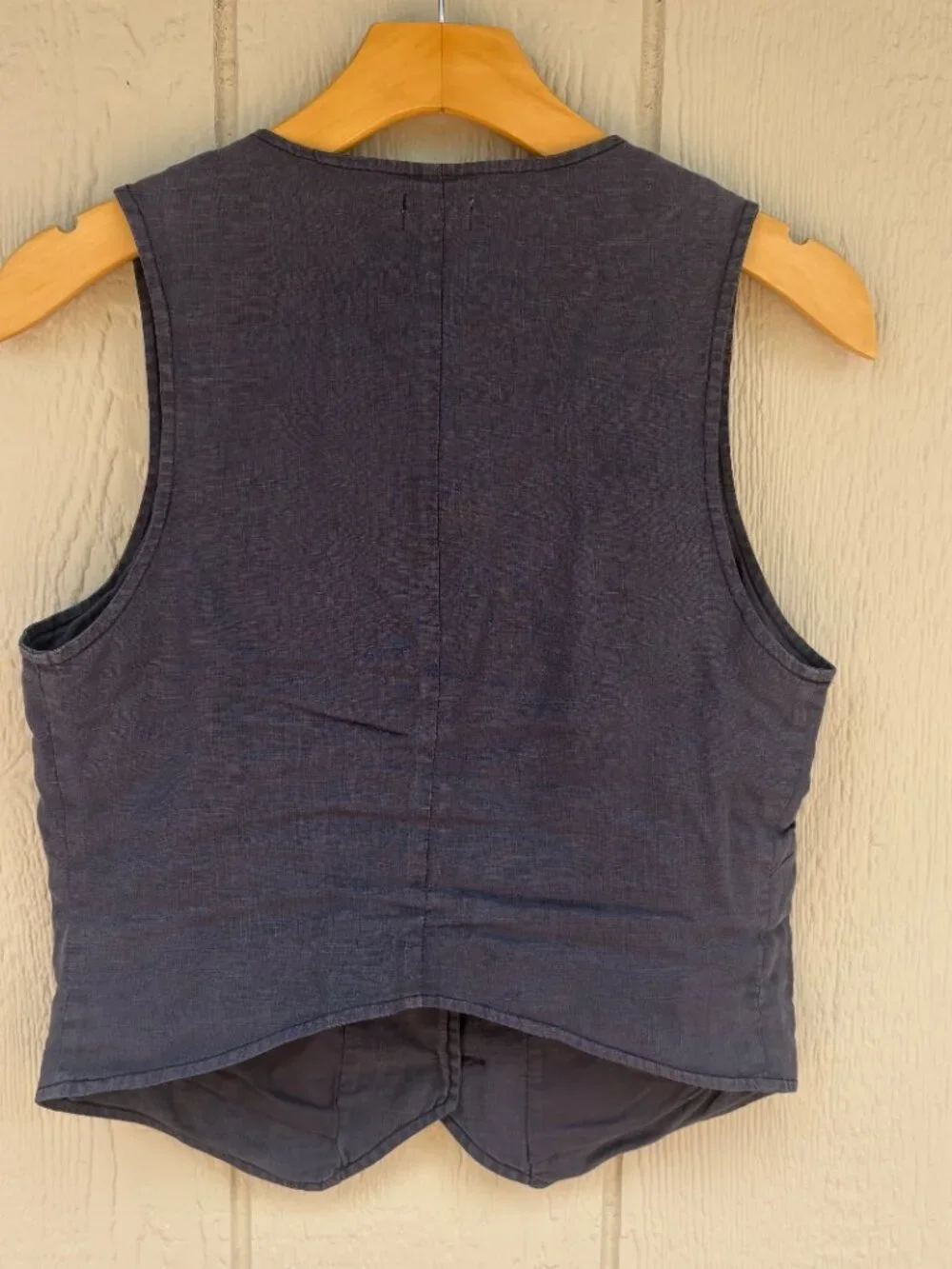 Faherty Monterey Linen Vest Women's XS Blue Summer Lightweight Minimalist Beach - Picture 6 of 10